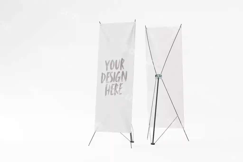 Bo'sh xbanner maketi tadbir reklamasi | Blank xbanner mockup event advertising