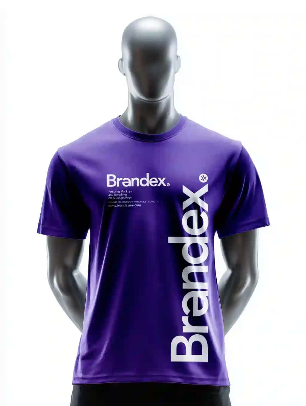 Brendli fotorealistik futbolka maketi | Photorealistic tshirt mockup with branding
