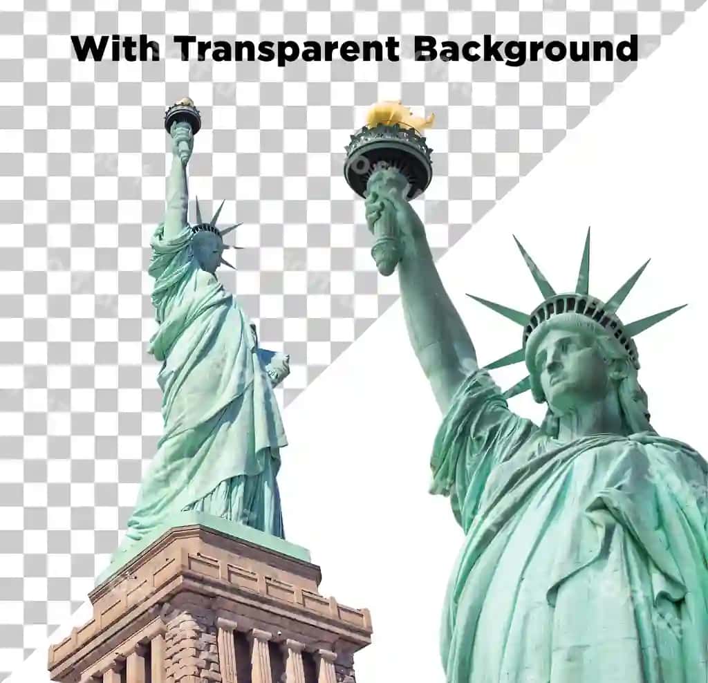 Ozodlik haykali ozodlik oroli Nyu-York izolyatsiyalangan shaffof fon | Statue liberty liberty island new york isolated transparent background