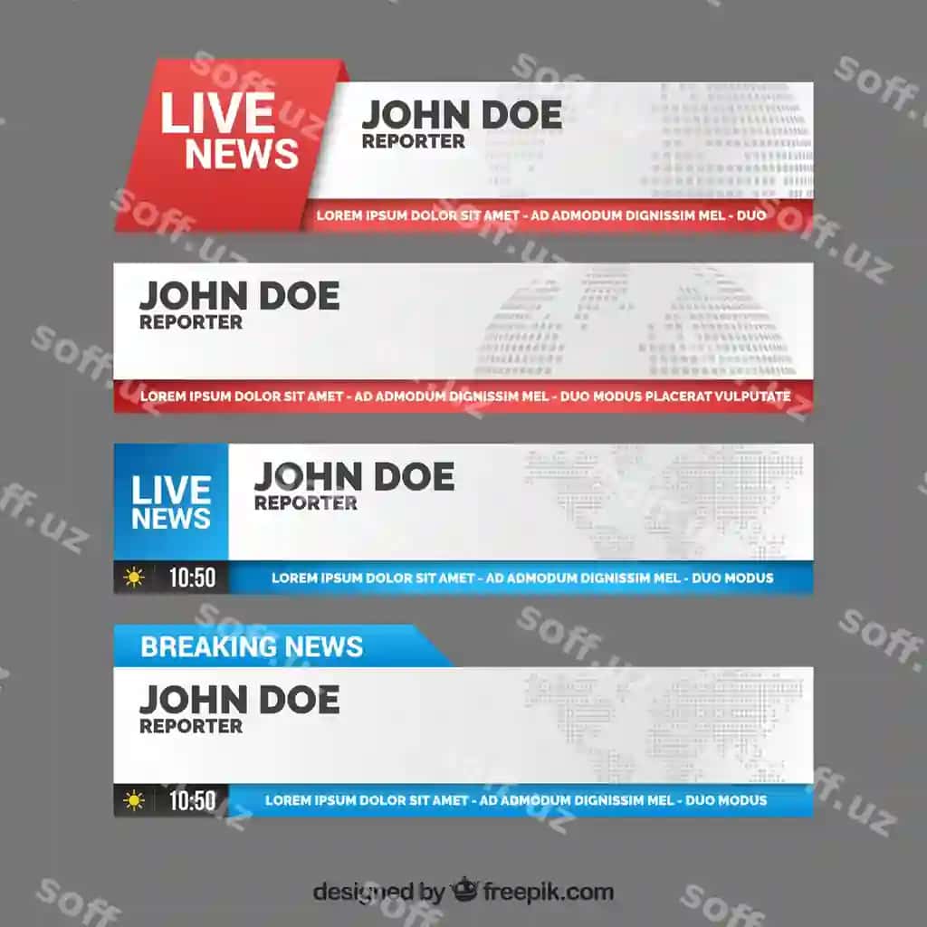 Rangli bannerlar jonli yangiliklar | Colorful banners live news