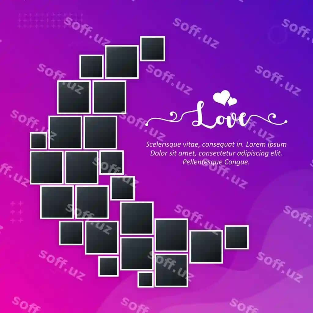 O'zgartirish mumkin bo'lgan maxsus oy sizni sevaman oilaviy foto kollaj binafsha fon | Editable custom moon love you family photo collage purple background
