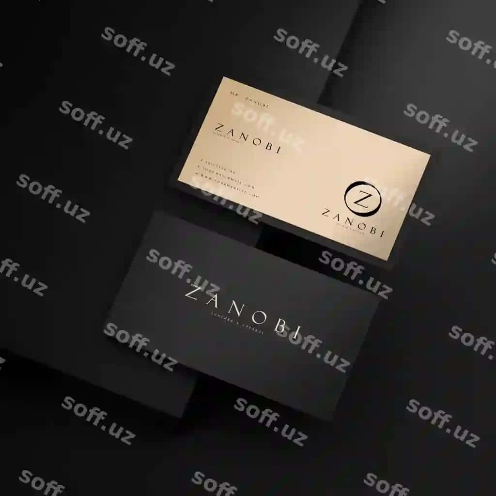 Qora oltin zamonaviy biznes karta mockup brend identifikatsiyasi 3D render | Black gold modern business card mockup brand identity 3d render
