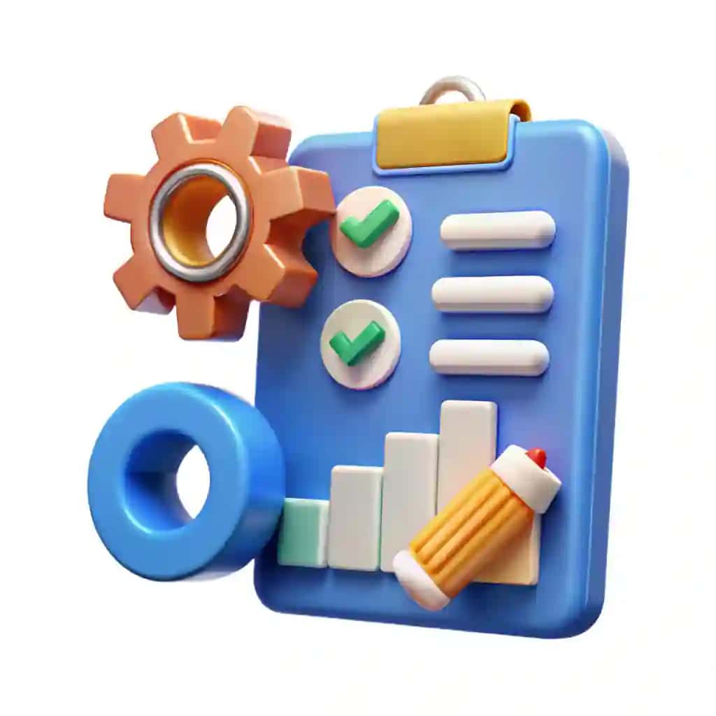 Loyiha topshiriqlarini boshqarish samarali vaqtni rejalashtirish vositalari loyiha tafsilotlari belgisi 3D vektor tasviri | Project task management effective time planning tools project detail icon 3d vector illustration