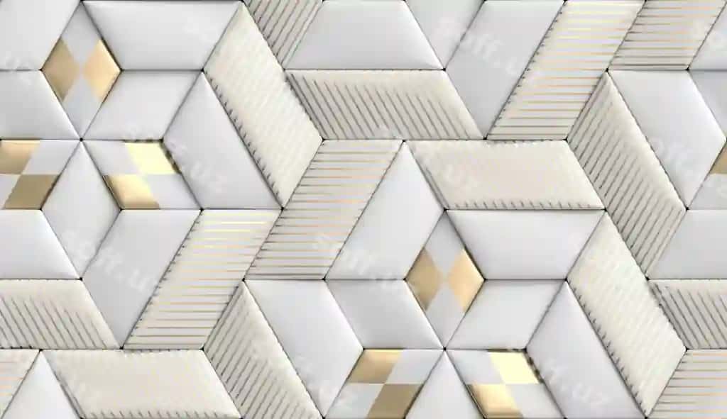 Oq oltin naqshli devor qog'ozi | Wallpaper with white gold pattern