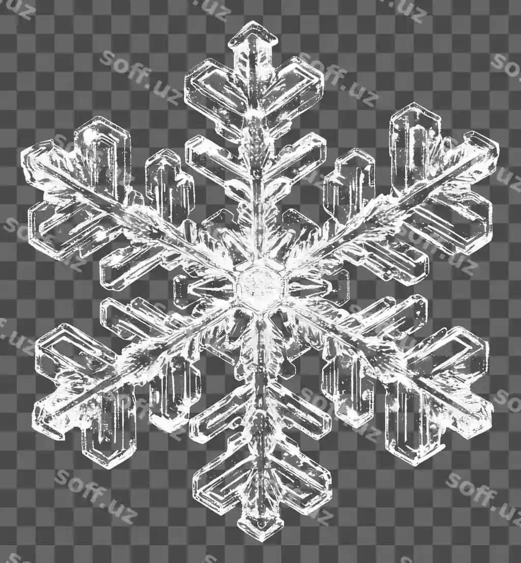 Png ajraltirilgan qor basketi fon murakkab bezatmasi | Png isolated snowflake background decoration intricate