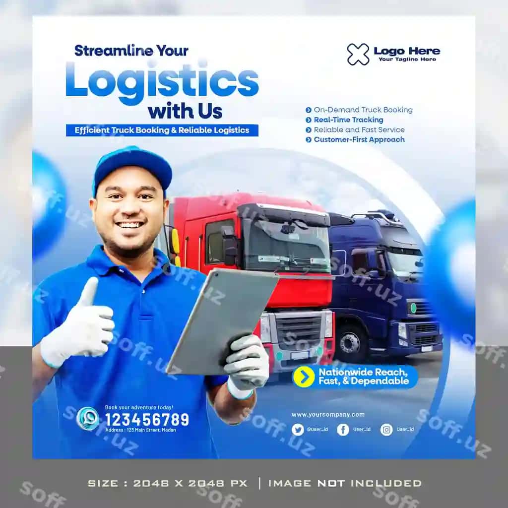 Logistika transport xizmatlarini reklama qilish | Logistics transportation services advertisement promotion