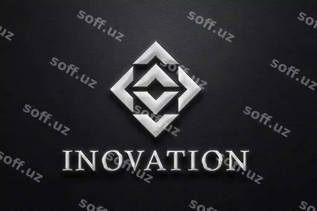 Kino logotipi mockup | Silver sign logo mockup