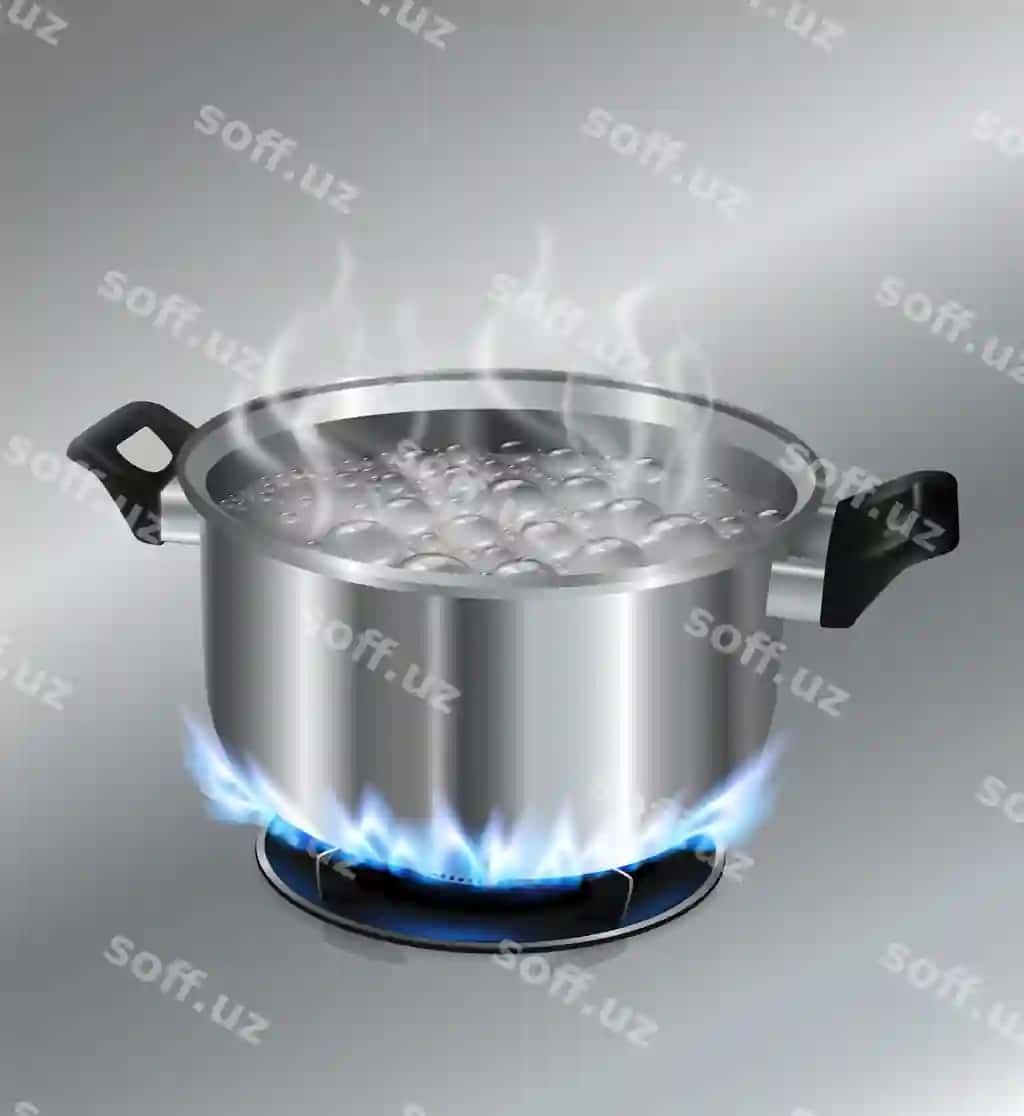 Zanglamaydigan po'latdan yasalgan qaynoq suvli idish | Stainless steel pot boiling water