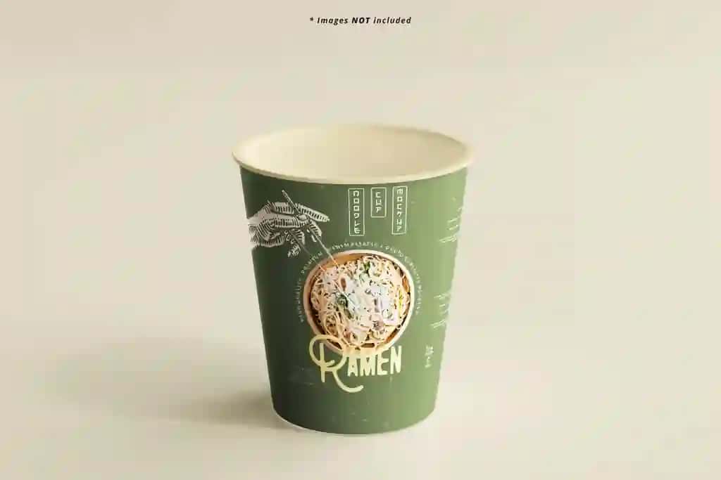 Noodle chashka qadoqlash maketi | Noodle cup packaging mockup
