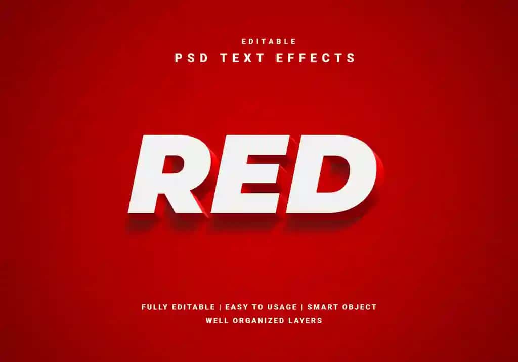 Qizil lyuks matn effekti | Red luxury text effect