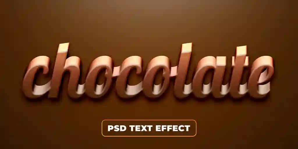 Shokolad bilan tahrirlanadigan matn effektli oziq-ovqat biznesi dizayn shablonlari | Chocolate editable text effect food business design template