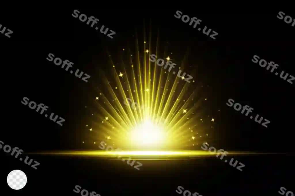 Oltin porlayotgan quyosh chiqishi yorug'lik effekti | Golden bursting sunrise light effect