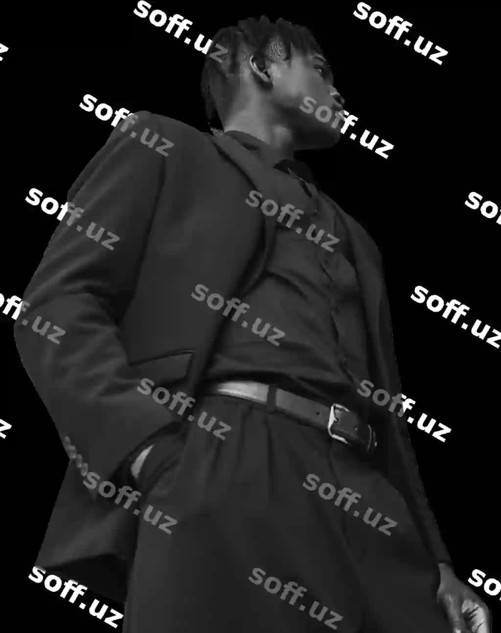 Qora erkak kostyum kiygan ajralgan | Black man wearing suit isolated