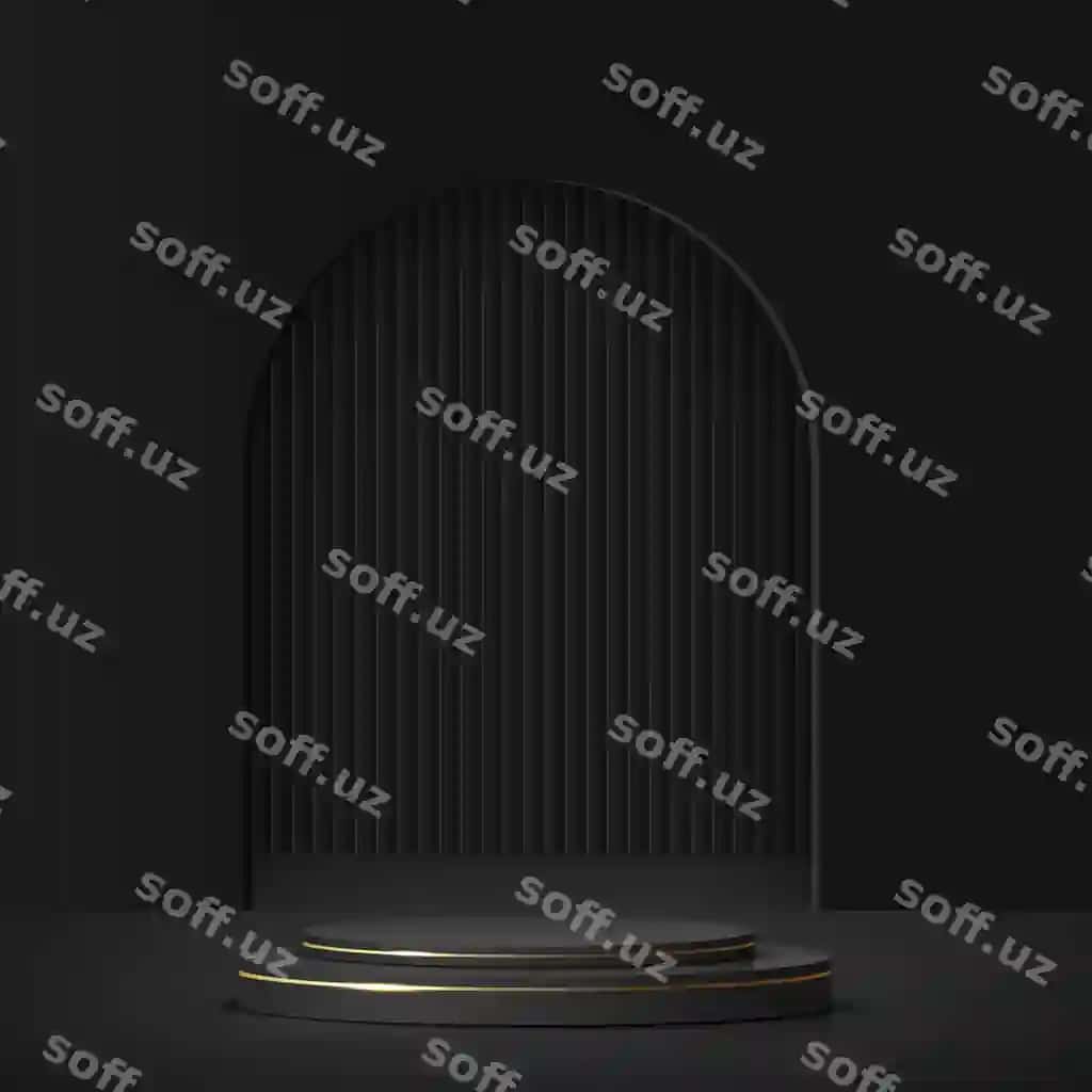 Abstrakt fon qora oltin podium prezentatsiya vektori | Abstract background with black gold podium presentation vector