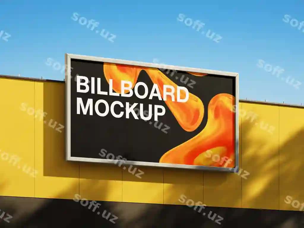 Tashqi billboard namunasi | Outdoor billboard mockup
