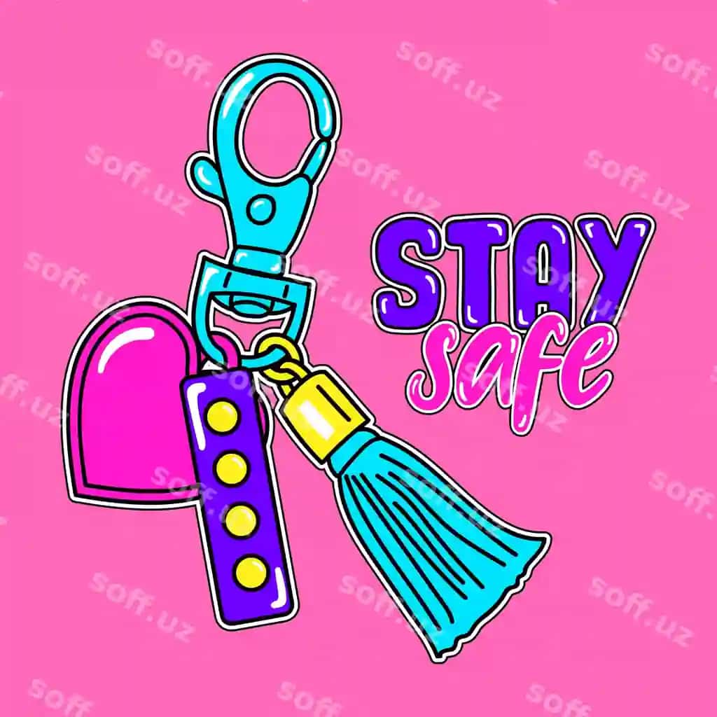 Xavfsiz bo'ling kalit halqasi | Stay safe key ring