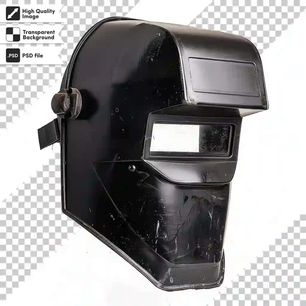Yo‘q degan qora yorliqli qora dubulg‘a | Black helmet with black label that says no it