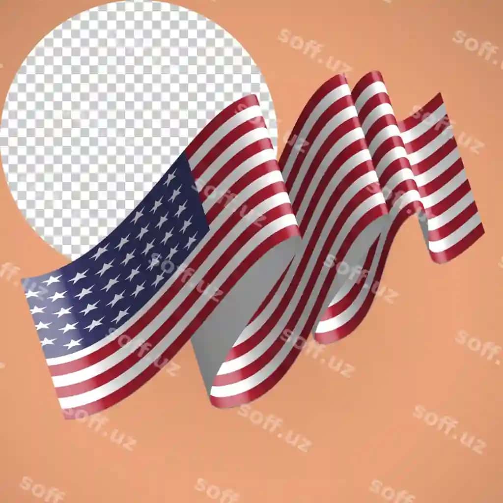 Amerika Qo'shma Shtatlari bayrog'i to'lqinli uslubda suzib yuradi | United states flag wavy style 3d floating