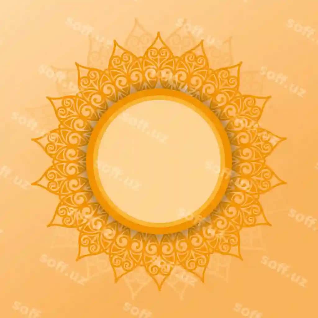 Abstrakt Islomiy bayram sariq orqa fonda | Abstract islamic festival yellow background