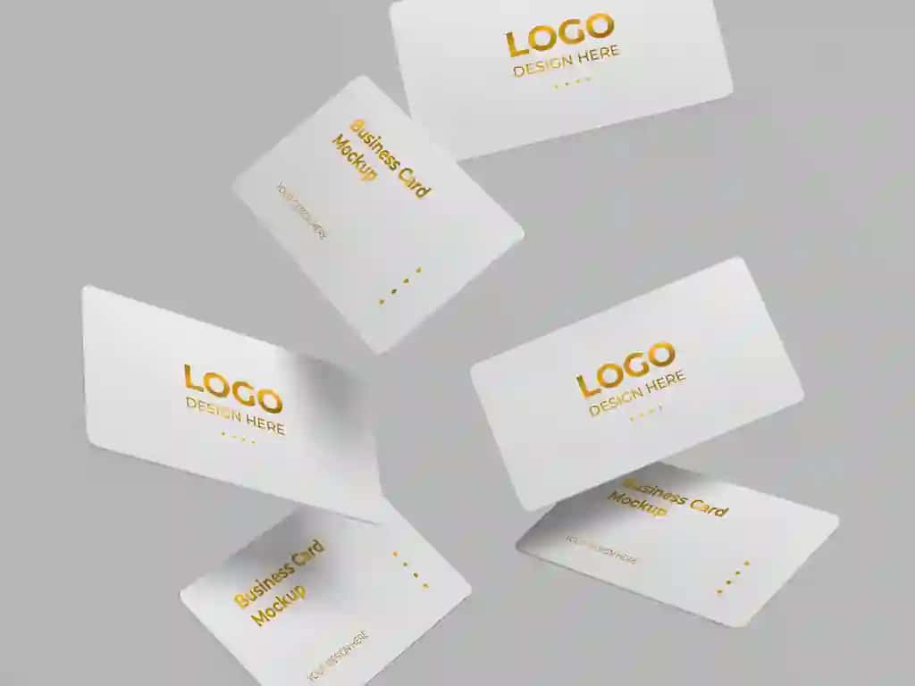 Hashamatli yumaloq burchakli biznes karta maketi dizayni | Luxury rounded corners business card mockup design