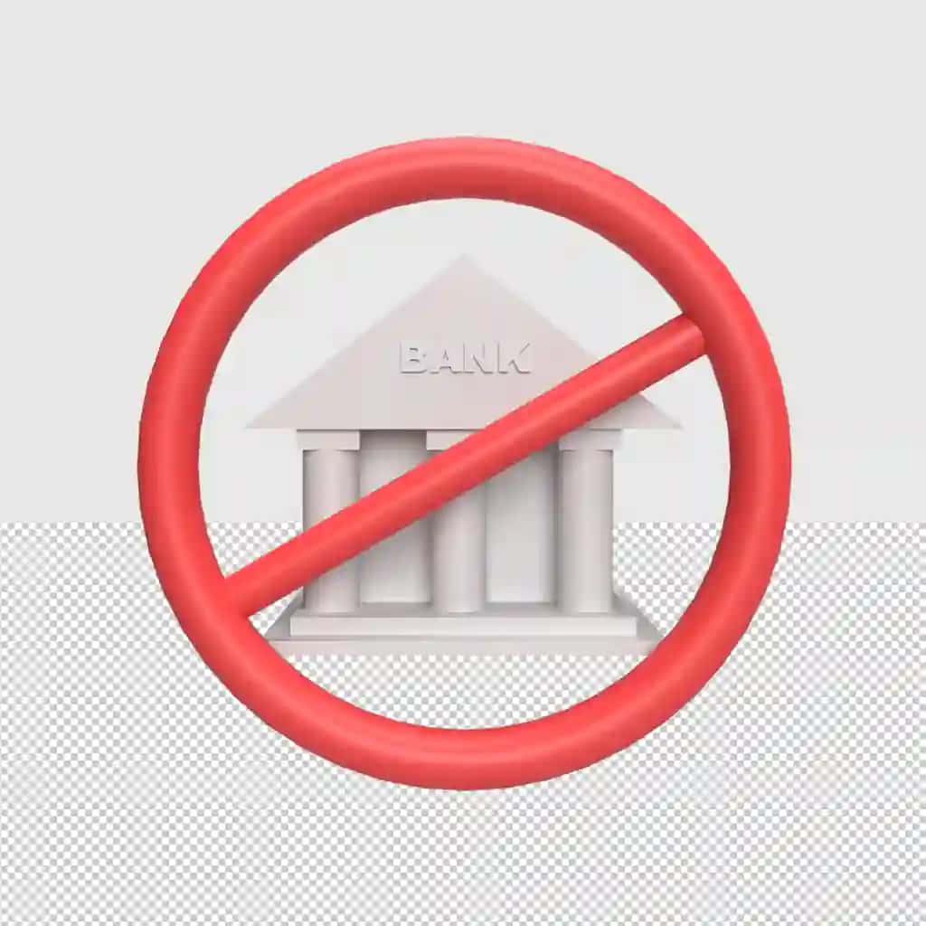 3D bank bloklangan kontseptsiyasi tasvirlangan | 3d bank blocked concept rendered illustration
