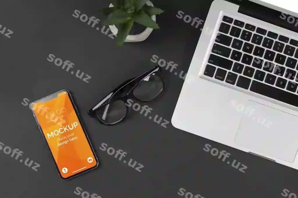 Yuqori ko'rinish Cyber Monday kontseptsiya namunasi | Top view cyber monday concept mock up