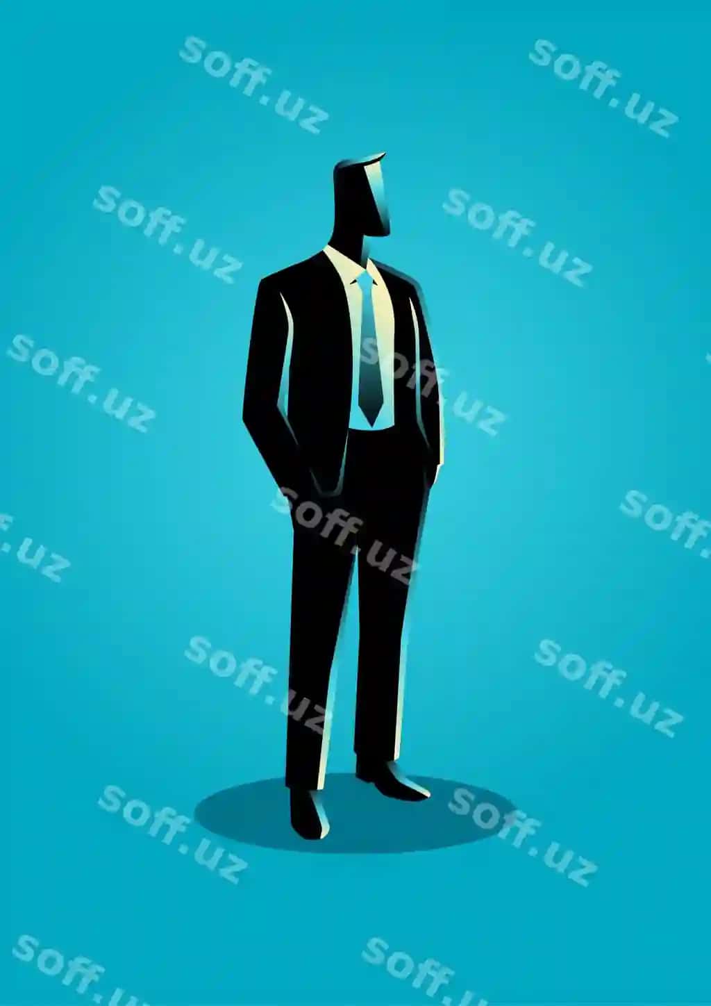 Tadbirkor rasmiy kostyumda turibdi | Businessman formal suit standing