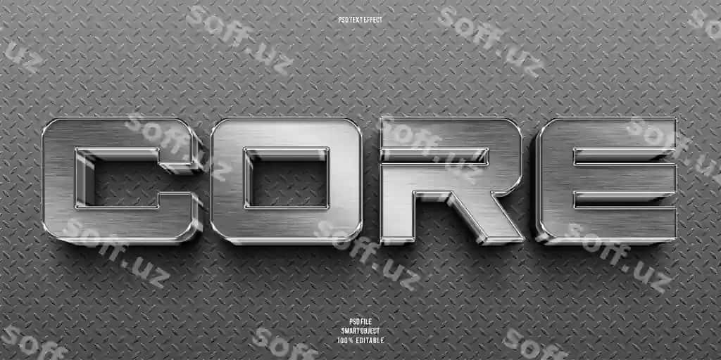 Asos 3D tahrirlanadigan matn effekti | Core 3d editable text effect