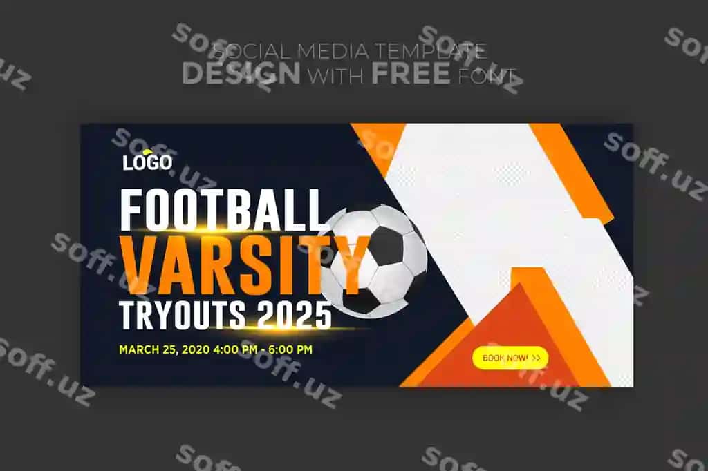 Sport rejasi flyeri ijtimoiy media banneri | Sports schedule flyer social media banner