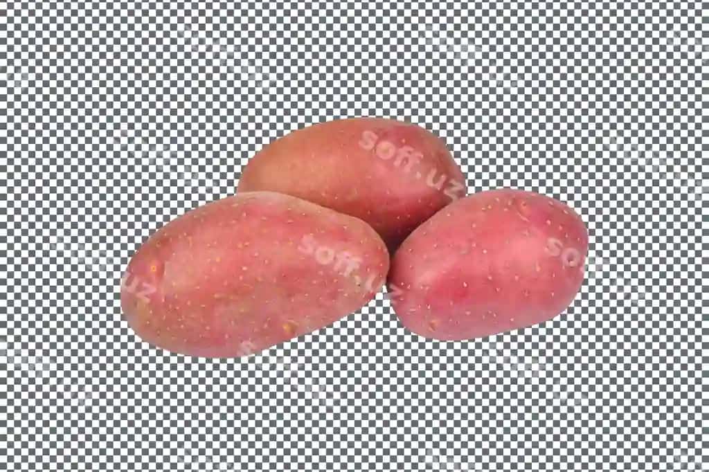 Psd kartoshka ajraltirilgan shaffof fonda | Psd potatoes isolated transparent background
