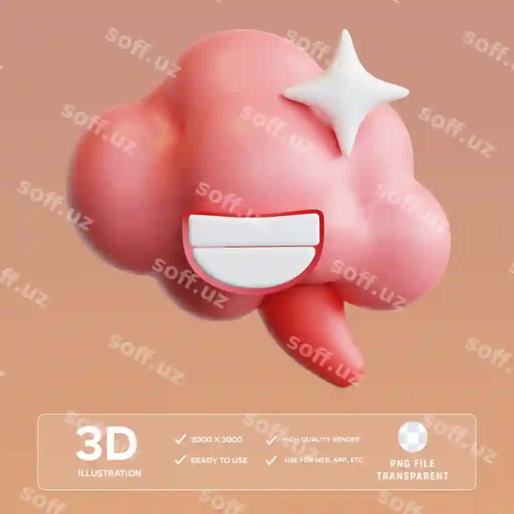 Sog'lom miya 3D illyustratsiyasi PSD | Psd healthy brain 3d illustration