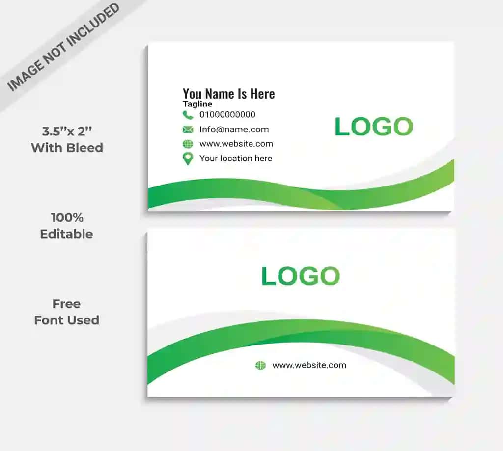Yashil biznes karta | Green business card