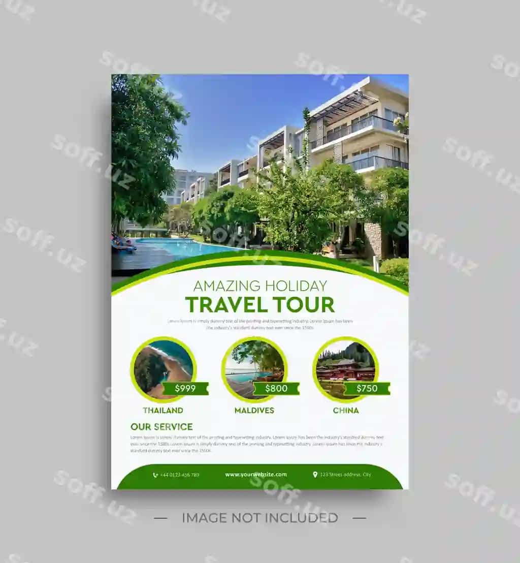 Sayohat ekspeditsiyasi sotuv flyer dizayni biznes kontseptsiyasi | Travel trip sale flyer design business concept