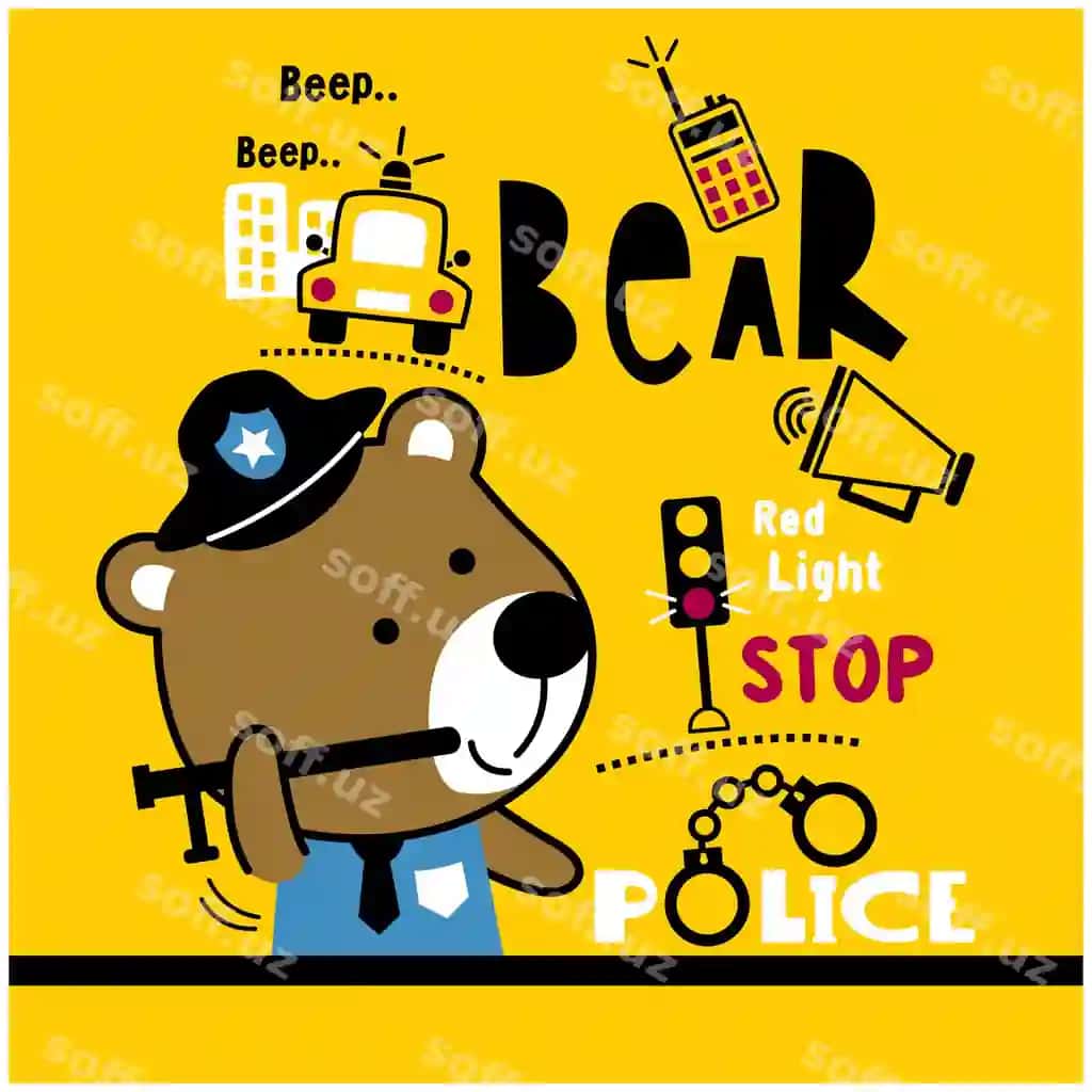 Kichik ayiq politsiya g'arip hayvon kartunı | Little bear police funny animal cartoon