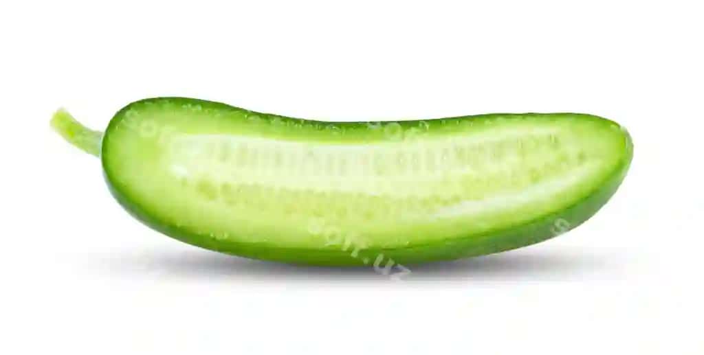 Oq devor kesimli bağir | Cucumber with slice white wall