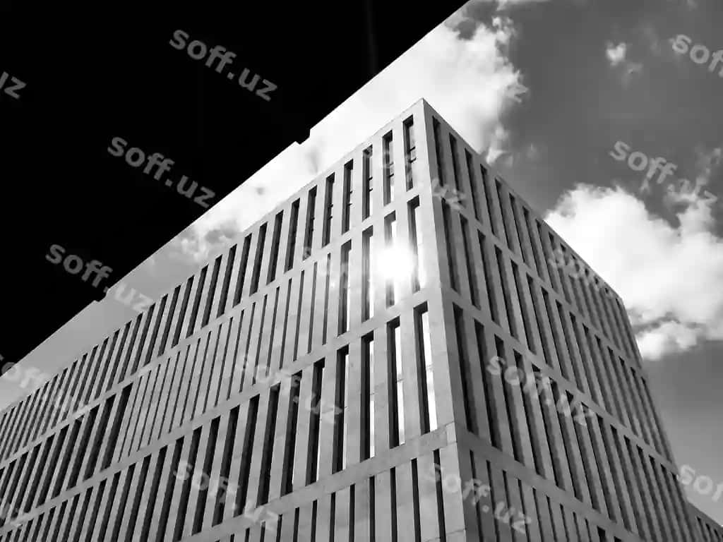 Pastki burchakdan qarab zamonaviy binо osmondan | Low angle view modern building against sky