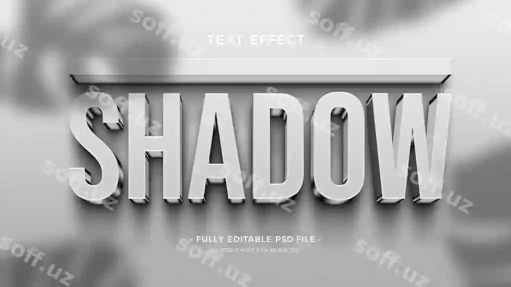 Soya matn effekti | Shadow text effect