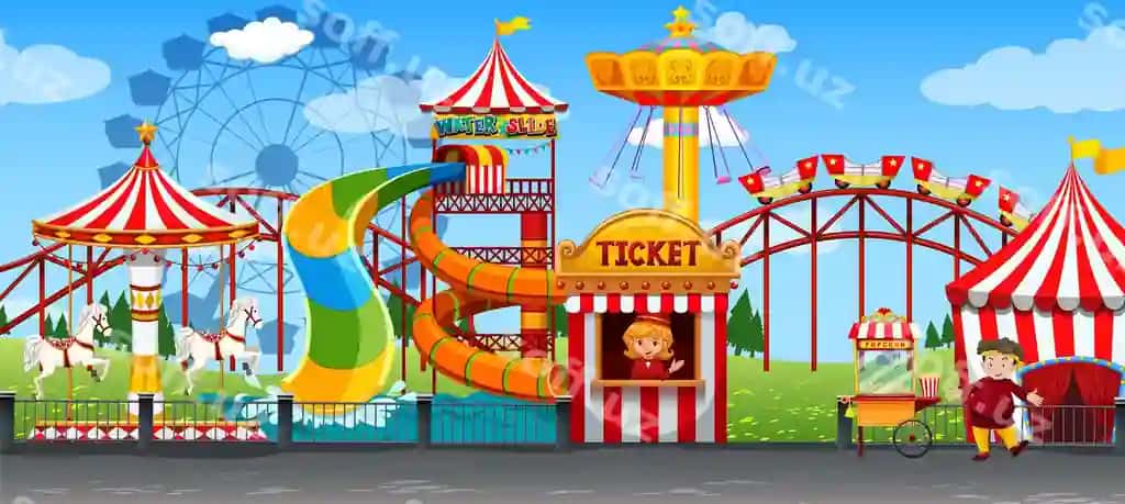 Qiziqarli sirk shablon | Fun circus template