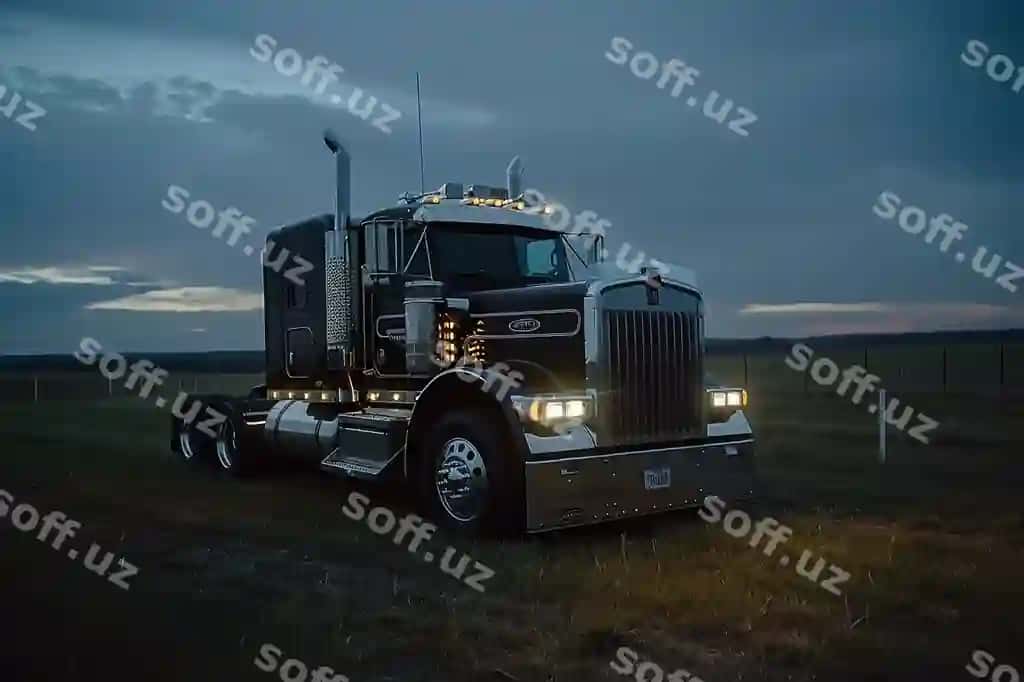 Harakatlanuvchi yuk mashinasi alacakaranlık avtomagistrali | Moving truck twilight highway