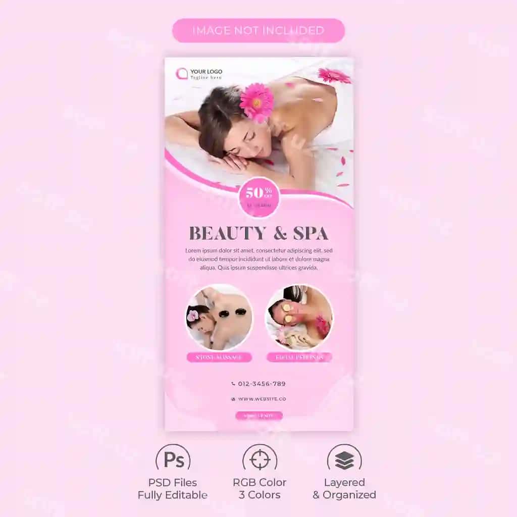 Go'zalik salon spa markazi Instagram post shabloni | Beauty salon spa center instagram post template