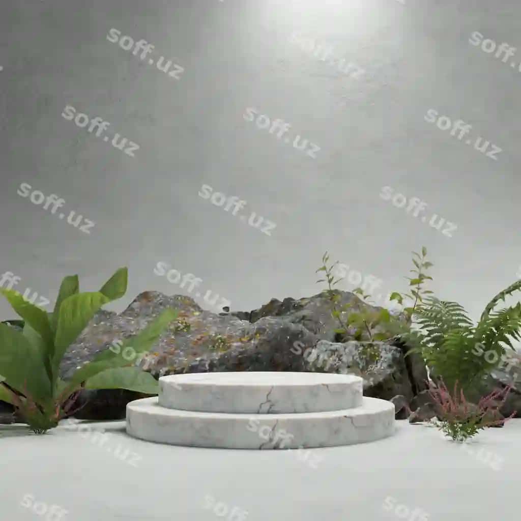 Oq marmarli shamol tosh markazli | White marbled fountain with stone center