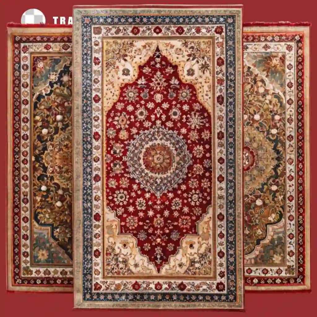 Chiroyli sharqona gilamlar shaffof fonda ajratilgan | Beautiful oriental carpets isolatedb transparent background