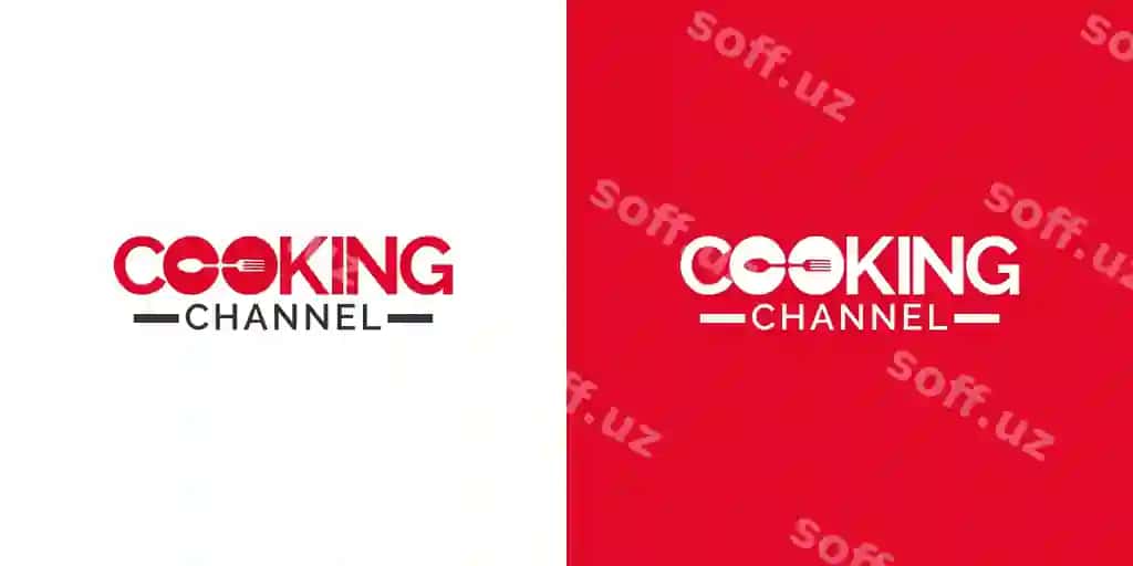 Osh pazlik kanali logotip dizayn shabloni | Cooking channel logo design template