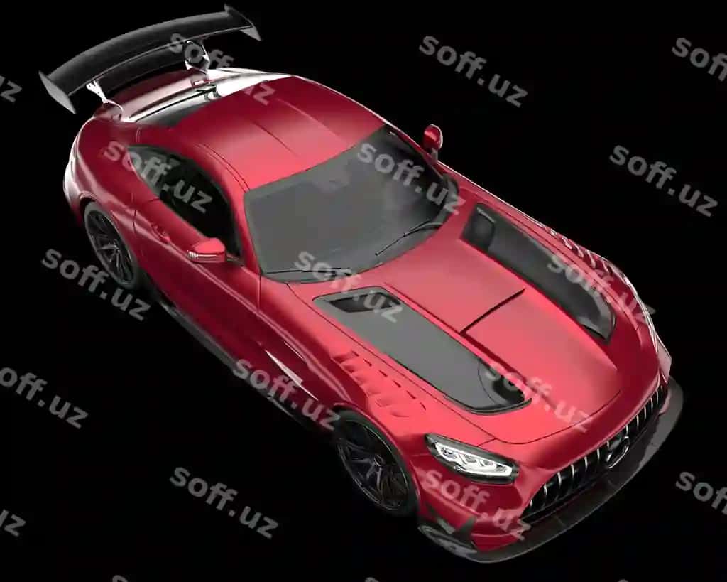 Sport avtomobilining izolyatsiyalangan fonida 3D tasvirlangan illyustratsiya | Sport car isolated background 3d rendering illustration