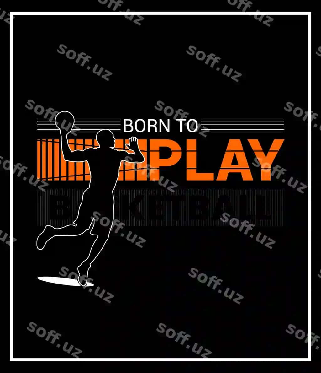 Tug'ilgan o'yin basketbol basketbol vektor grafik topografiya futbolka | Born play basketball basketball vector graphic topography t shirt