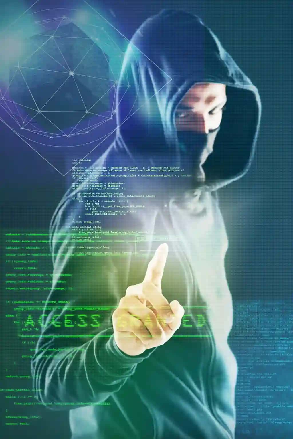Qorong'i fon studiyasida qo'rqinchli kompyuter xakerining portretini chizish qanchalik xavfsiz | How secure are you really portrait menacing computer hacker posing against dark background studio