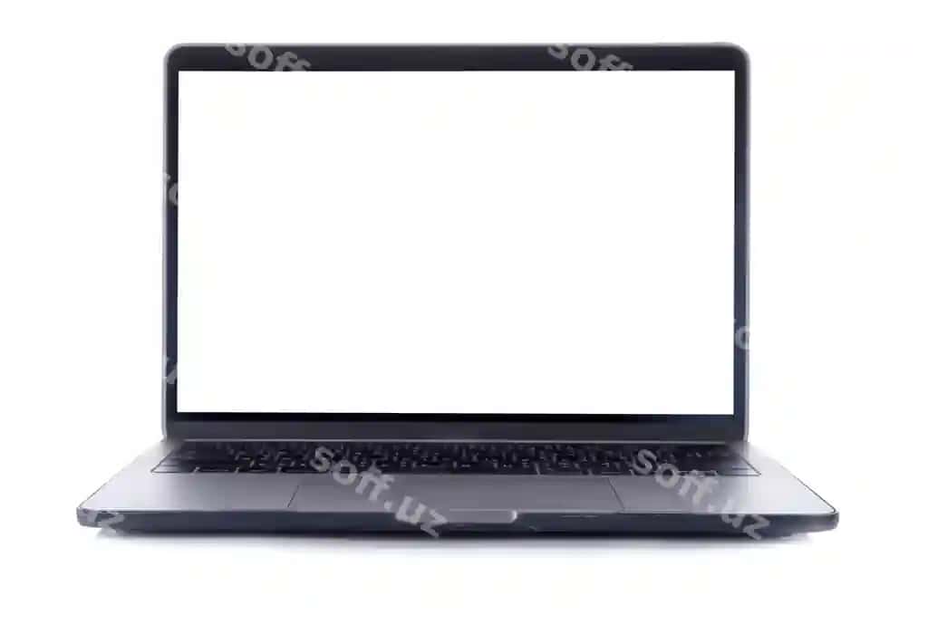 Ajraltirilgan noutbuk bo'sh joy bilan | Isolated laptop with empty space