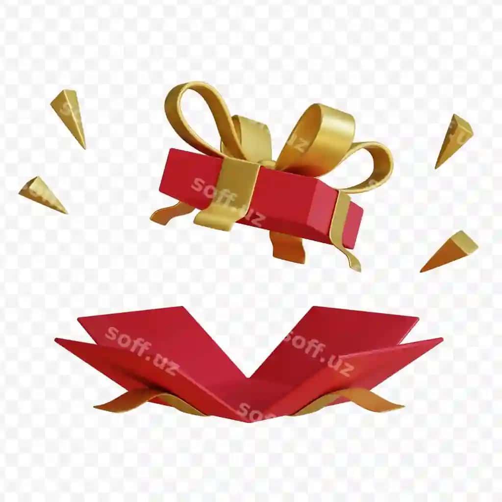 Sovuq quti sovg'a berish 3D render ilustratsiyasi | Gift box giveaway 3d rendering illustration