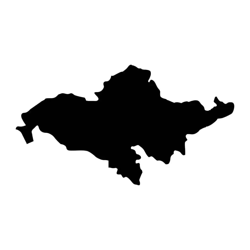 Andijon viloyati xaritasi ma'muriy bo'linish O'zbekiston vektor tasviri | Andijan region map administrative division uzbekistan vector illustration