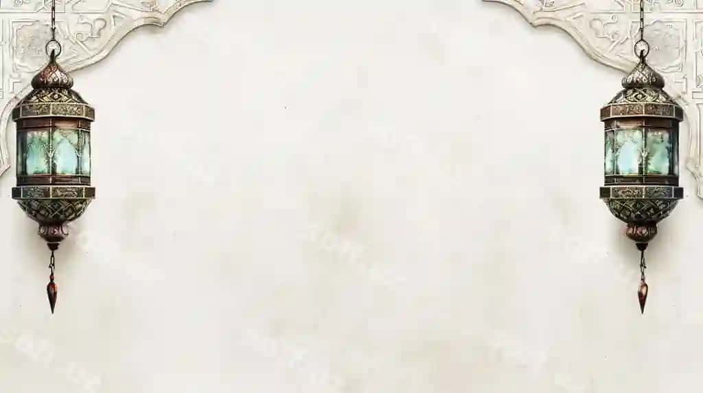 Orqa fon islamiy chiraf naqshi bilan | Background with islamic lantern ornament